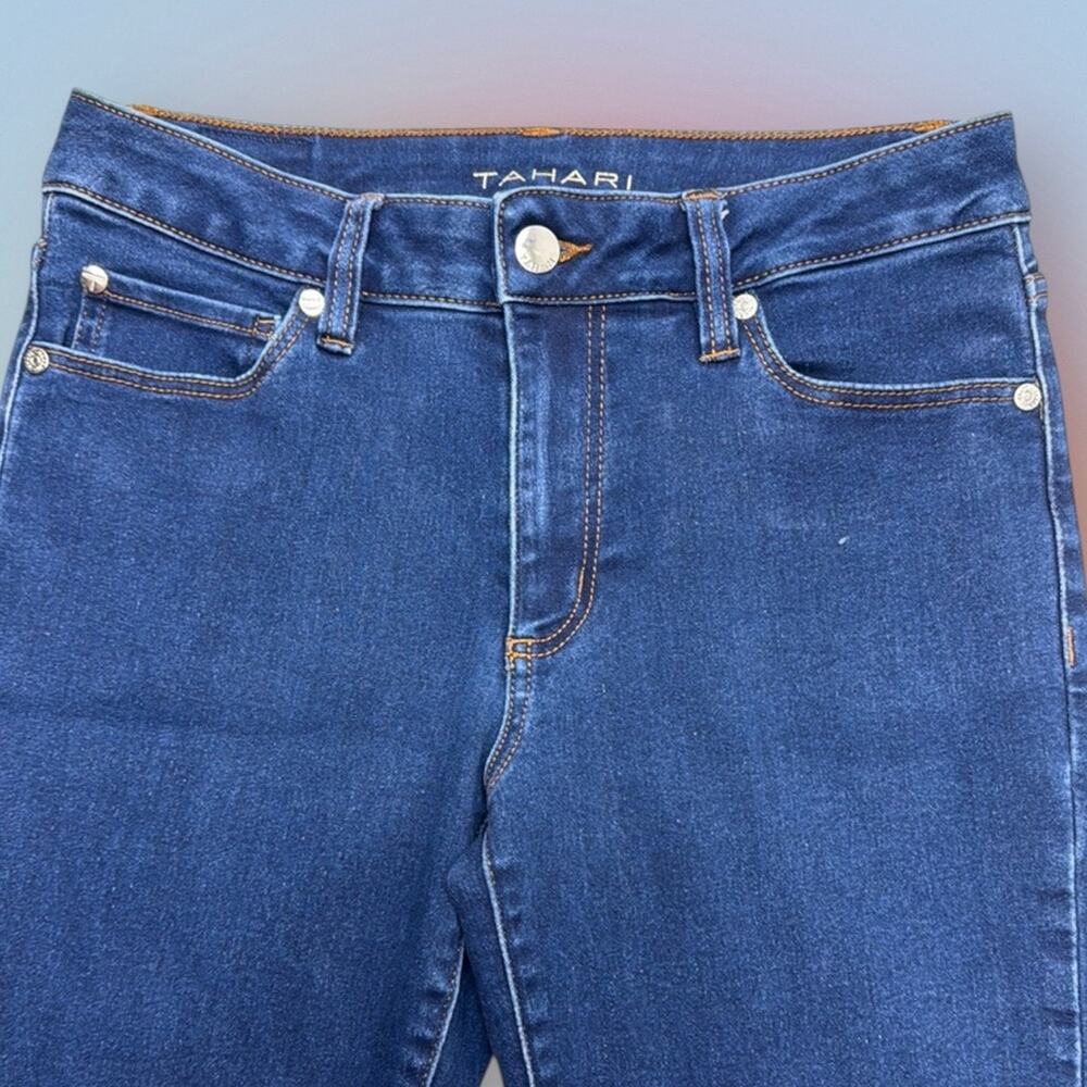 TAHARI Women’s 6/28 Skinny Ankle Blue Jeans